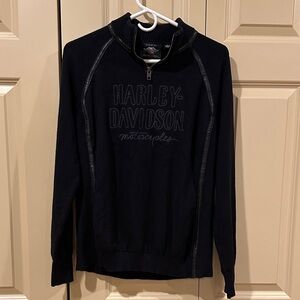 Harley-Davidson Black Zip-Up Sweater for Women